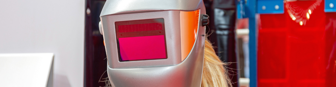 Baker's Gas Person wearing a welding helmet