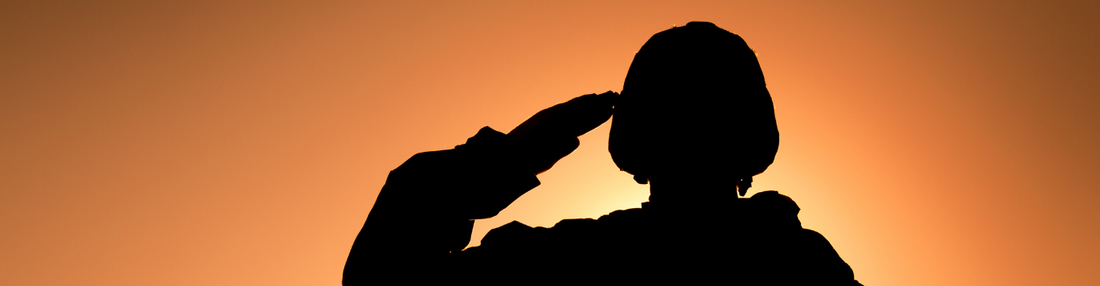 Baker's Gas Soldier saluting