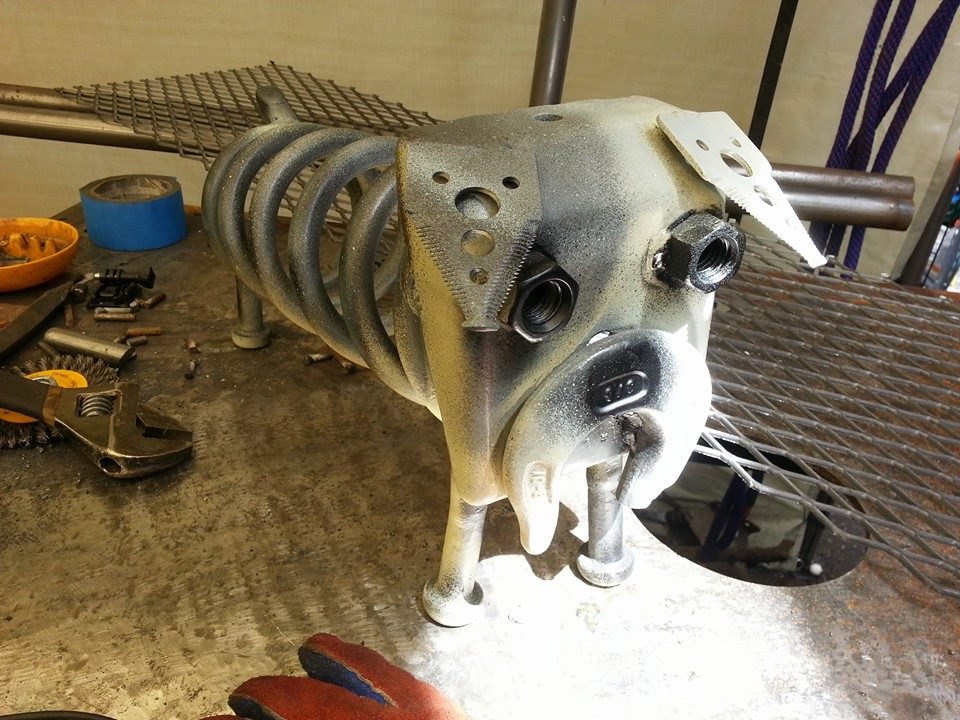 Baker's Gas welded dog
