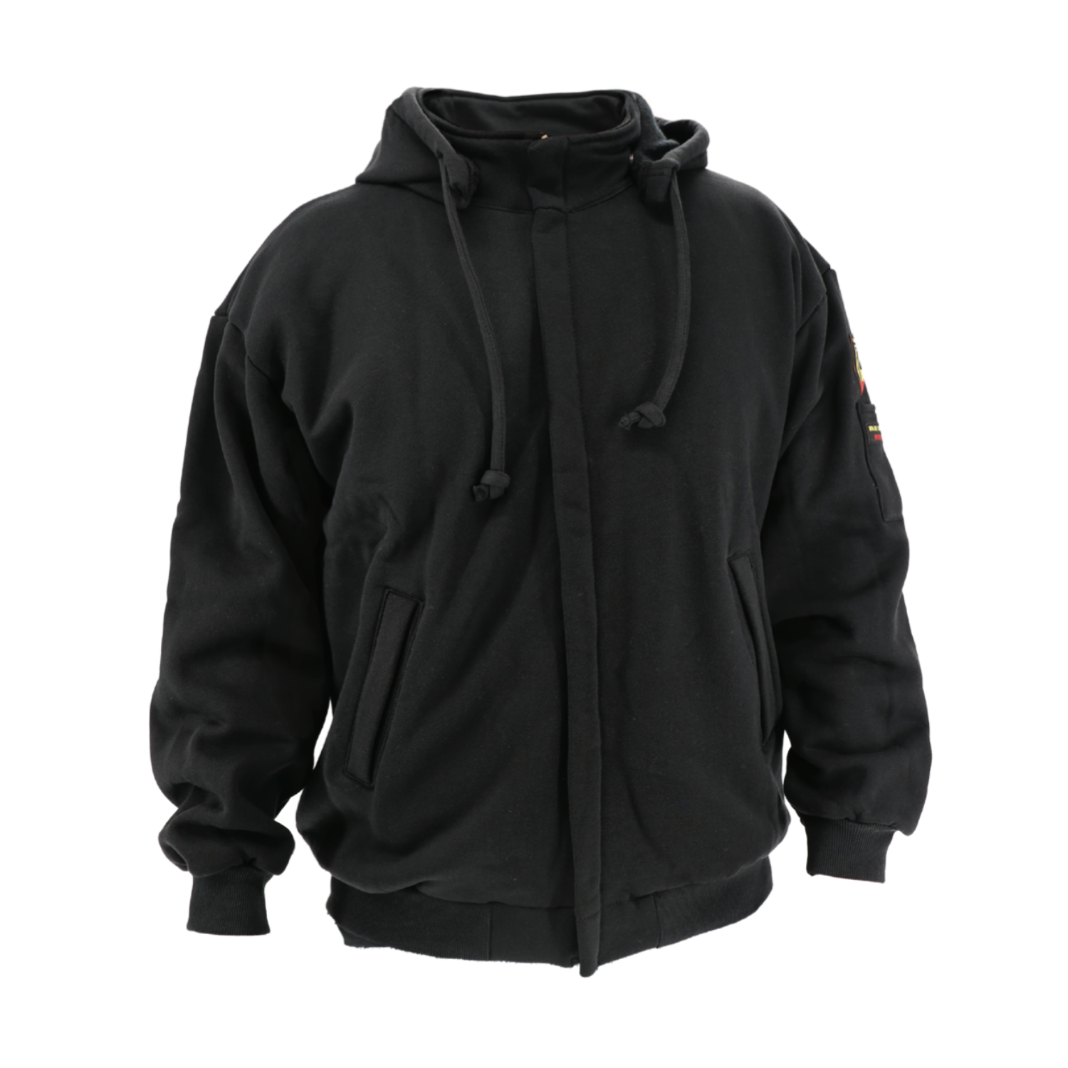 【XXL】S.F.C FULL ZIP HOODY Black Melange Black Stallion Full-Zip FR Cotton Hooded Sweatshirt - JF1331
