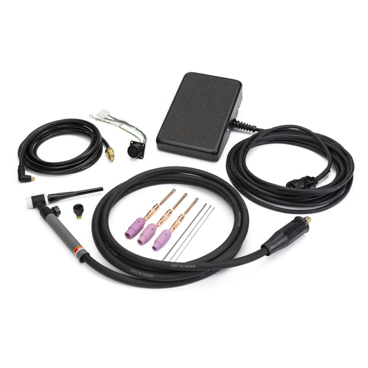Baker's Gas TIG Torch and accessories for TIG welding with a Power MIG 260 welder