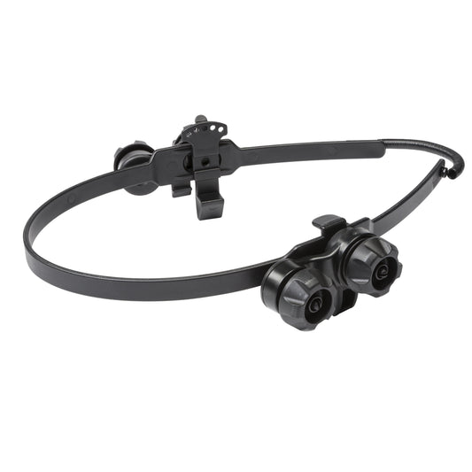 Baker's Gas Non-slotted hard hat adapter designed for OmniShield face shields.