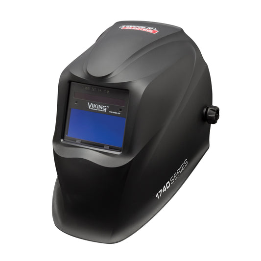Baker's Gas Viking 1740 Black Auto Darkening Helmet, Shades 9-13 view from the side corner