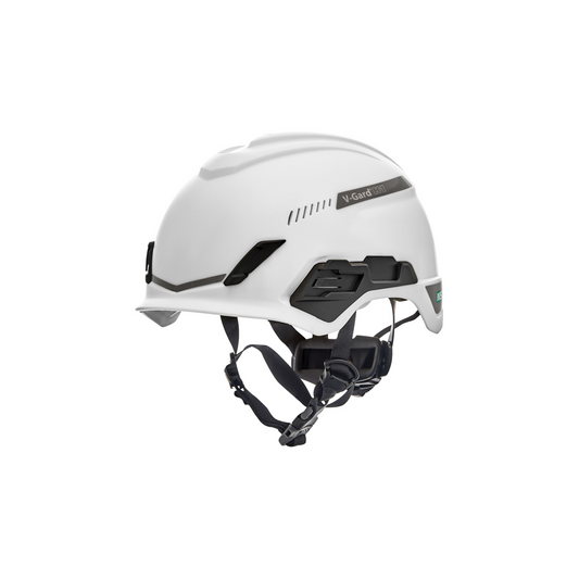 MSA V-Gard H1 Safety Helmet, Trivent w/ Fas-Trac III Pivot Headgear - 10194783