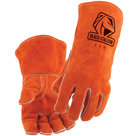 Baker's Gas Black Stallion Standard Split Cowhide Stick Welding Gloves - 110