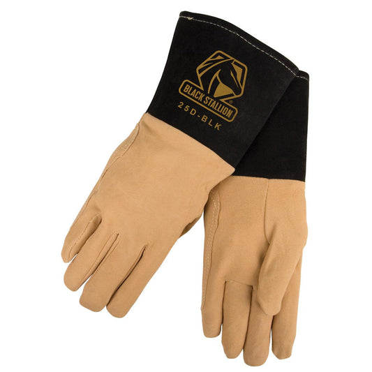 Black Stallion Premium Deerskin TIG Glove palm and back