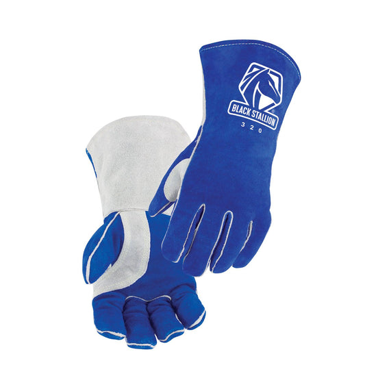 Baker's Gas Black Stallion CushionCore Cowhide Stick Welding Gloves - 320