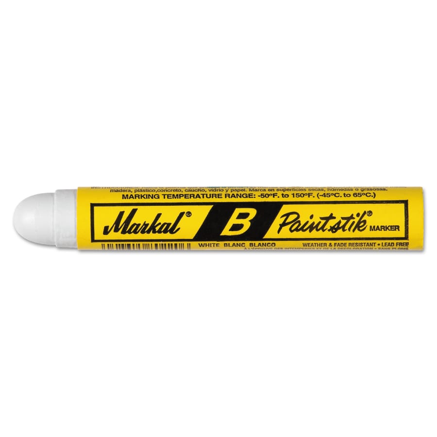 MARKAL 96801 Valve Action Paint Markers, Yellow, 1/8 in, Medium