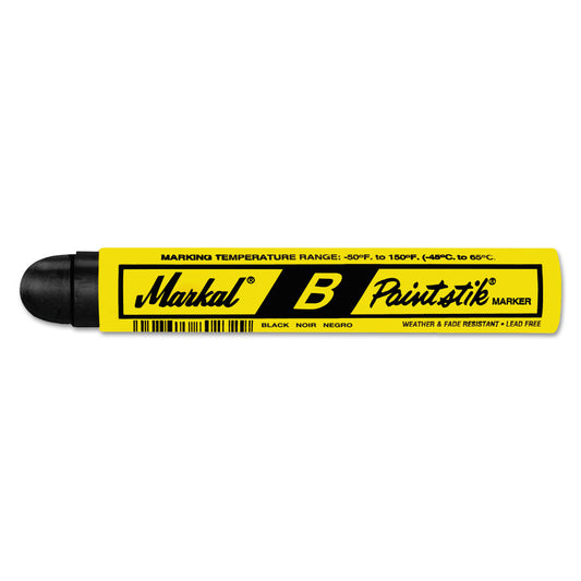 Markal Paintstik B Marker, 11/16", Black - 80223