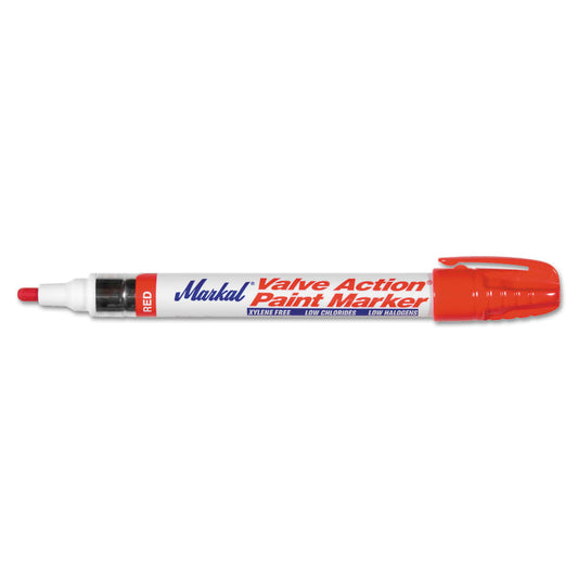 Markal Valve Action Paint Marker, Red, 1/8", Medium - 96822