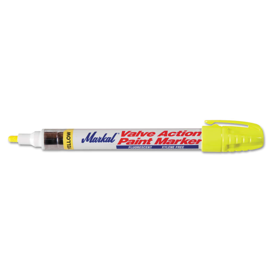 Markal Valve Action Paint Marker, Hi-Vis Yellow, 1/8, Medium - 97050 –  Baker's Gas & Welding Supplies, Inc.