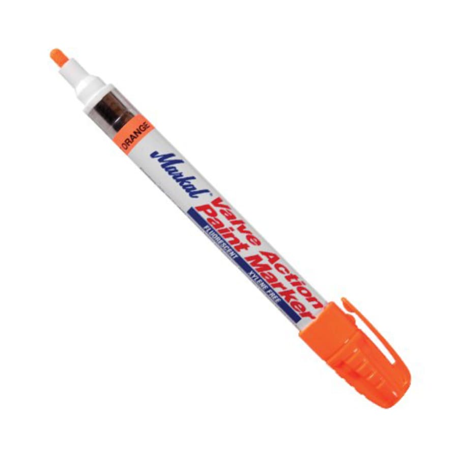 Markal Valve Action Paint Marker, Orange, 1/8, Medium - 96807