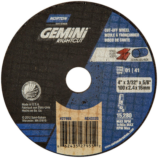 Baker's Gas Norton 7" x 1/16" Flat Aluminum Cut-Off Wheel, Type 1, 25/pk - 66252832323
