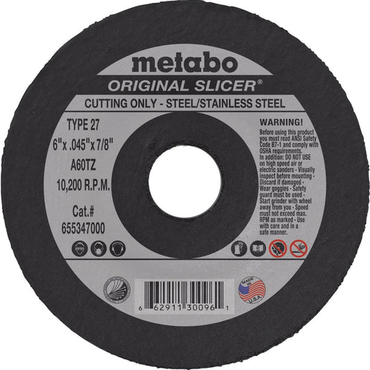 Metabo Type 27 Original Cutting Wheels 6x.045x7/8, 50/pk - 655347000