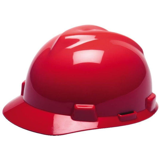 MSA V-Gard Hard Hat w/ Fas-Trac Suspension, Slotted - 475363