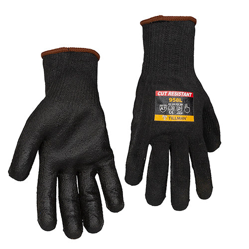 Pair of all black Tillman Polyurethane Cut Resistant Gloves