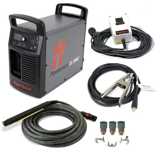 Hypertherm Powermax 85 SYNC system, 200-600V 1/3-PH, CSA, CPC, 180 Degree 25' Machine Torch w/ Remote - 087207