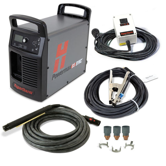 Hypertherm Powermax 85 SYNC system, 200-600V 1/3-PH, CSA, CPC, 180 Degree 50' Machine Torch w/ Remote - 087208