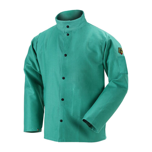 Black Stallion TruGuard™ 200 FR Cotton Welding Jacket, 36" Green