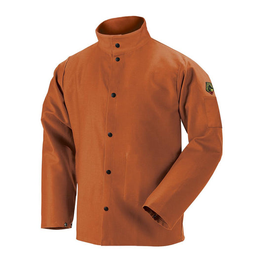 Baker's Gas Black Stallion TruGuard 200 FR Cotton Welding Jacket, Brown - FB2-30C