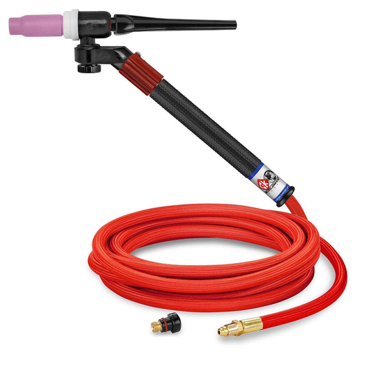 CK Worldwide 150A FlexLoc TIG Torch w/ Superflex Cable and Valve, 12.5 ft - FL1512VSF