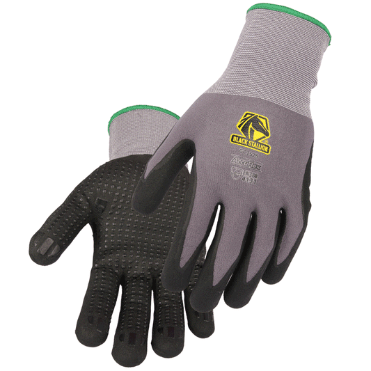 Black Stallion AccuFlex Nitrile Micro-Foam Dot Grip Knit Gloves