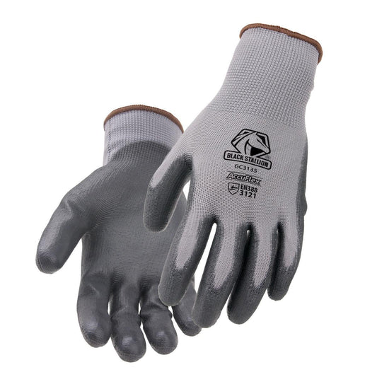 Baker's Gas Black Stallion AccuFlex 13-Gauge PU-Coated Poly Knit Glove 12pk - GC3135-GY