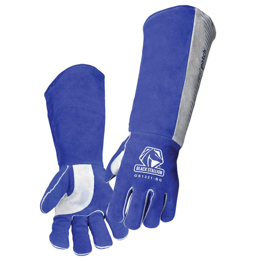 Black Stallion 21" Split Cowhide Stick Glove w/ RestPatch palm and back