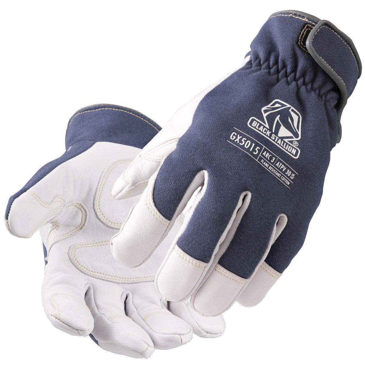 Black Stallion ARC-Rated Goatskin FR Cotton Mechanics Glove