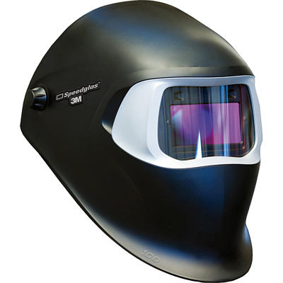 Baker's Gas 3M Speedglas Black Helmet 100 w 100V ADF Front Left View