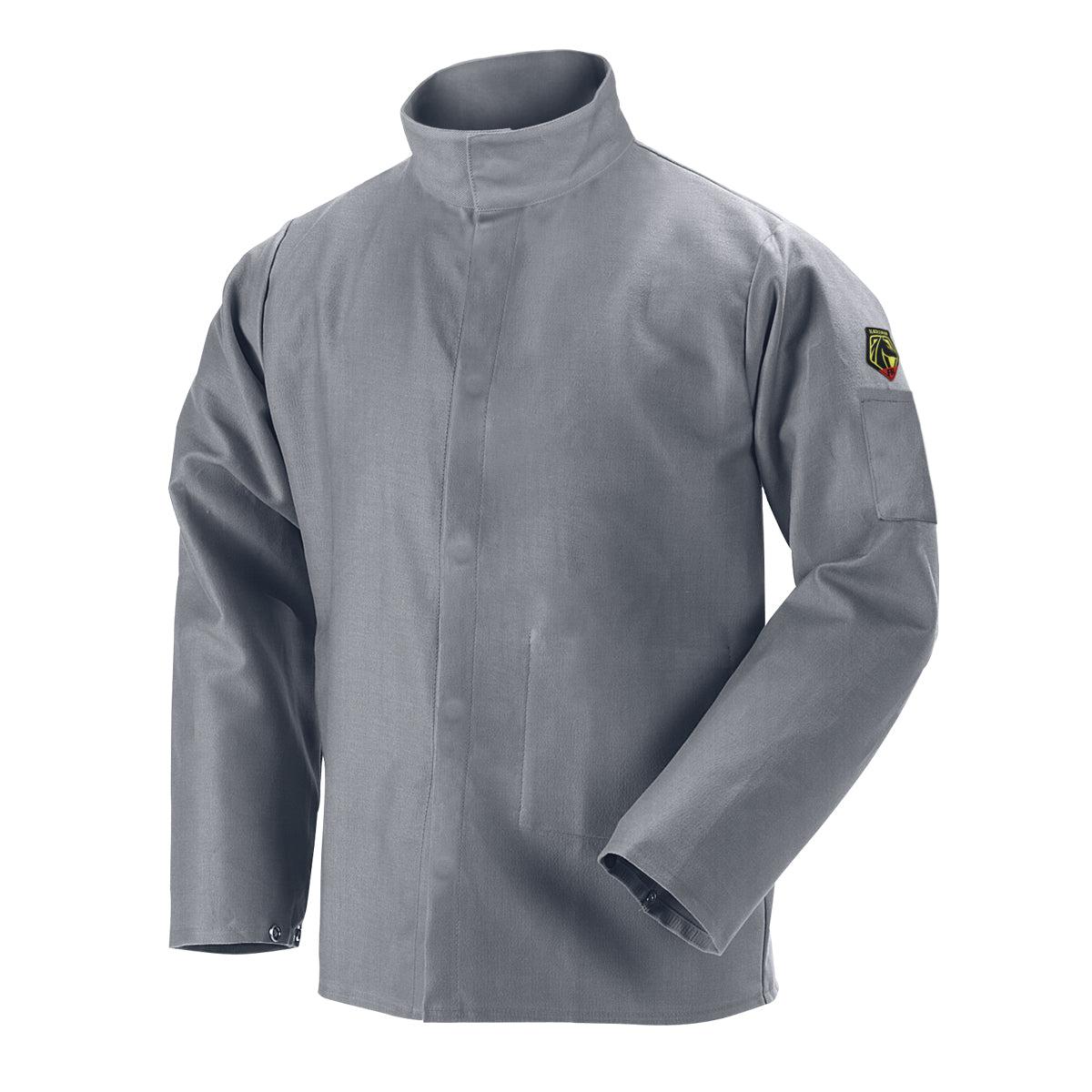 Black Stallion Gray FR Cotton Welding Jacket JF2220-GY – Baker's Gas   Welding Supplies, Inc.
