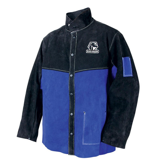 Baker's Gas Black Stallion Color Block Leather Welding Jacket - JL1030-BB