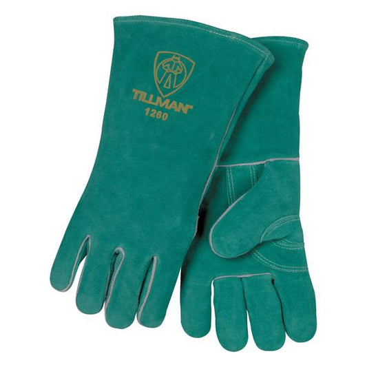 Tillman Green Cowhide Welding Gloves - 1260