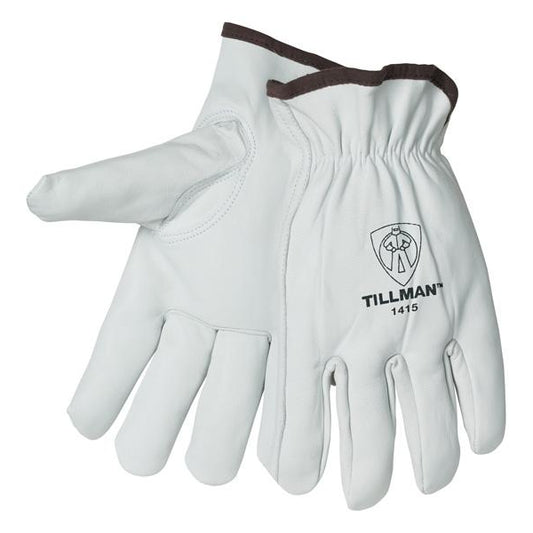 Baker's Gas A pair of pearl white Tillman Goatskin Drivers Gloves.