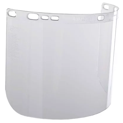 Clear unbound face shield