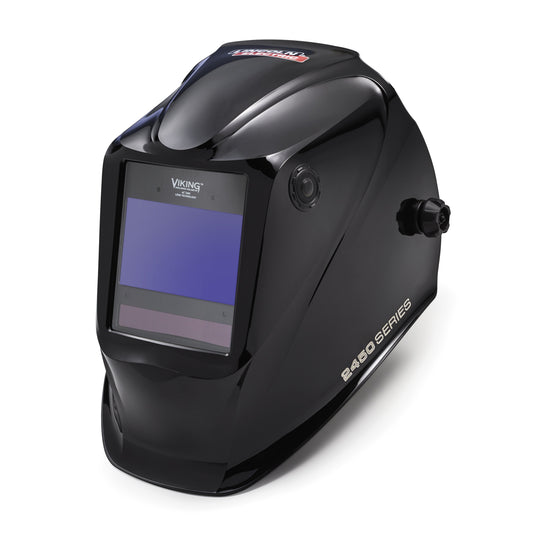 Baker's Gas Viking 2450 4C Glossy Black Helmet Front Left View