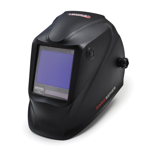 Baker's Gas Viking 3350 4C Welding Helmet Matte Black from an angle K3034-4