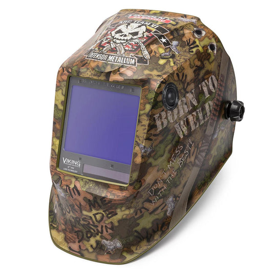 Viking 3350 4C Welding Helmet Born to Weld from an angle K3616-4