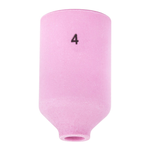 Baker's Gas #4 pink ceramic Gas Lens Cup for 17/18/26 TIG Torches. Part number KP4758-4.