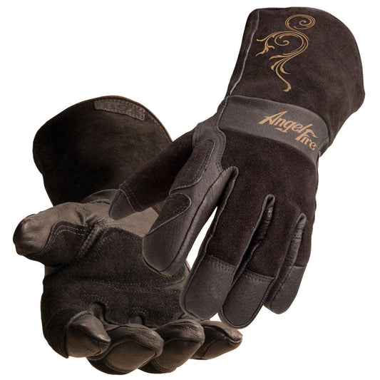 BSX AngelFire Women's Stick/MIG Welding Gloves Black palm and back
