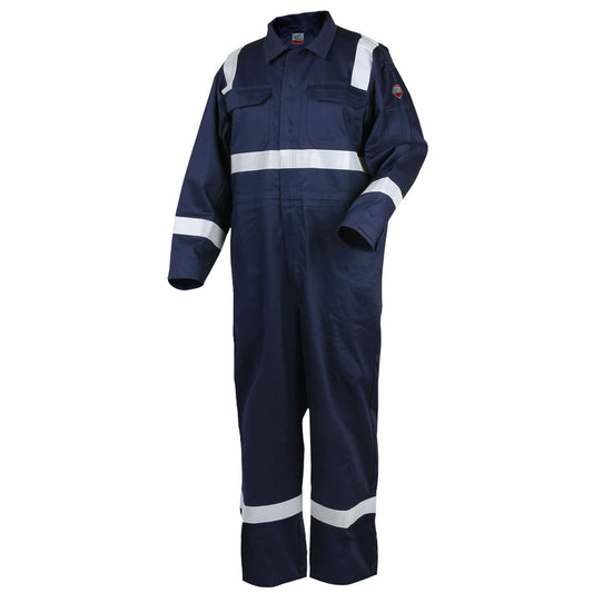 Baker's Gas Black Stallion TruGuard 300 FR Reflective Coveralls, Navy - CF2216-NV