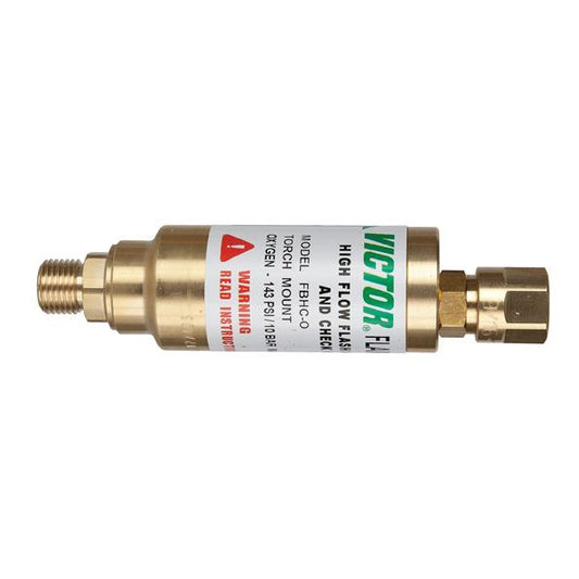 Victor FBHC High Flow Regulator Mount Flashback Arrestor- Oxygen