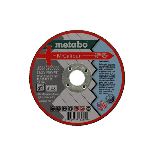 Metabo M-Calibur Ceramic Cutting Wheels, 4.5" x 7/8", 25/pk