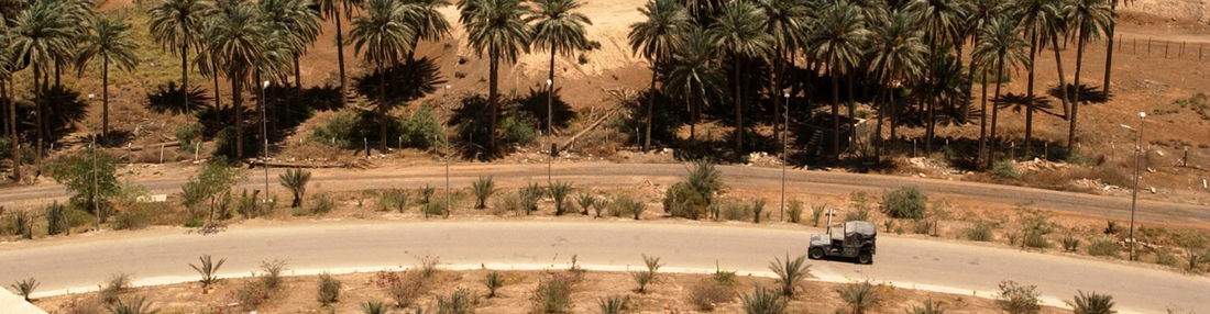 Car driving on a road in Iraq