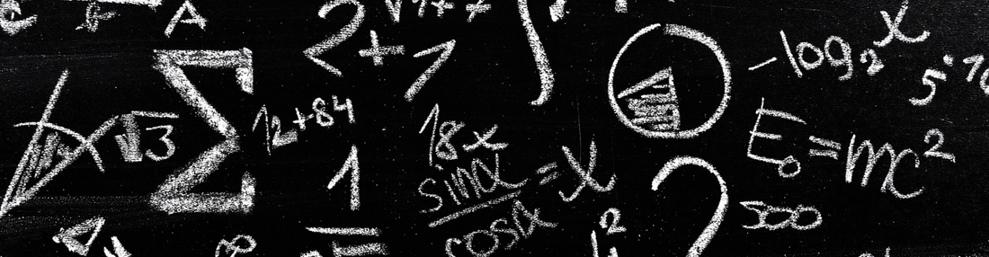 Chalkboard with math