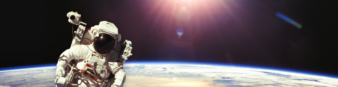 Astronaut in Space above Earth