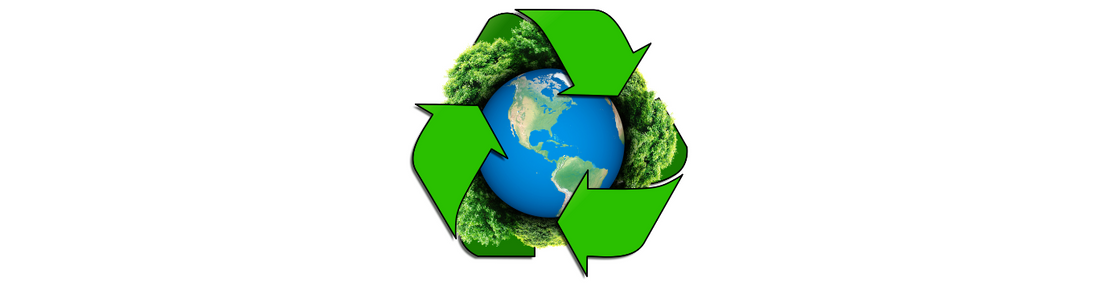 Recycle logo with Earth in it