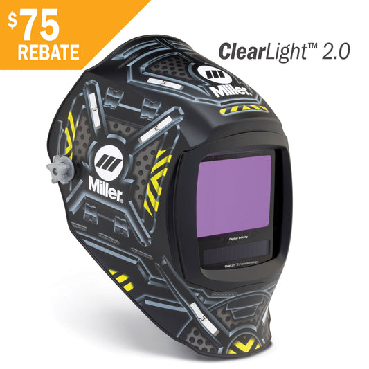 Miller Digital Infinity Welding Helmet w/ ClearLight 2.0 Lens, Black Ops- 289715 rebate