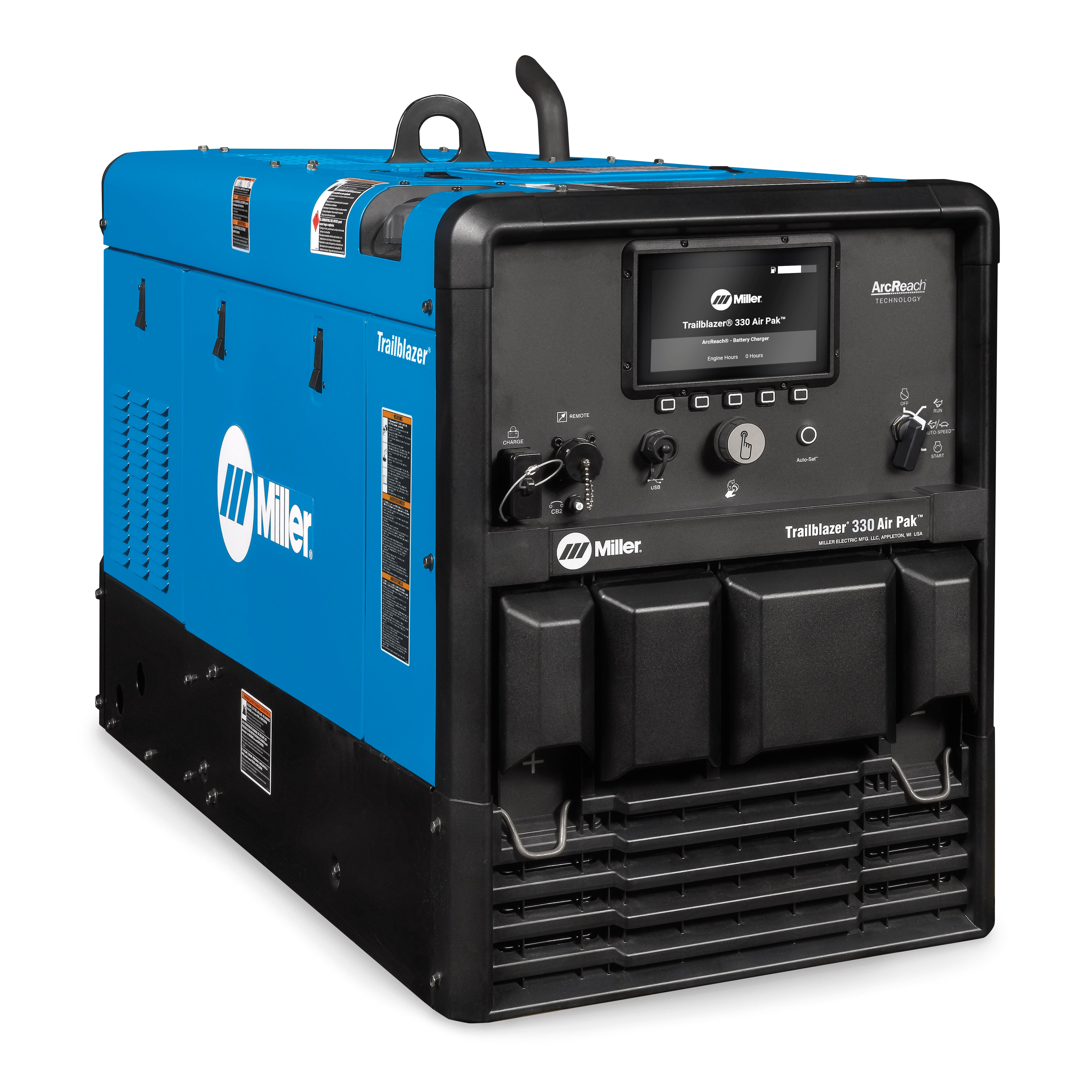 Miller Trailblazer 330 Air Pak w/ Battery Charge, Excel Power, Cooler ...