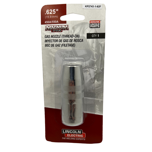 Lincoln Magnum PRO Nozzle - 550A, Thread-on, Flush, 5/8 in